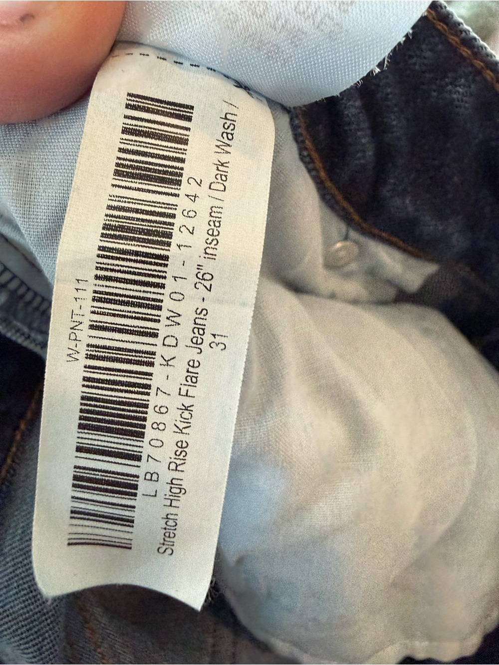 Quince Stretch High Rise Kick Flare Jeans size 31 Dark Wash Denim Casual - Picture 5 of 7